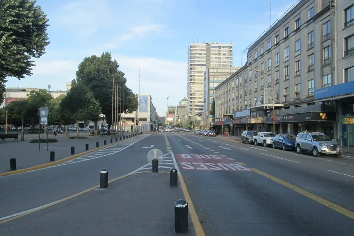 El centro de Concepción con sus edificios en altura